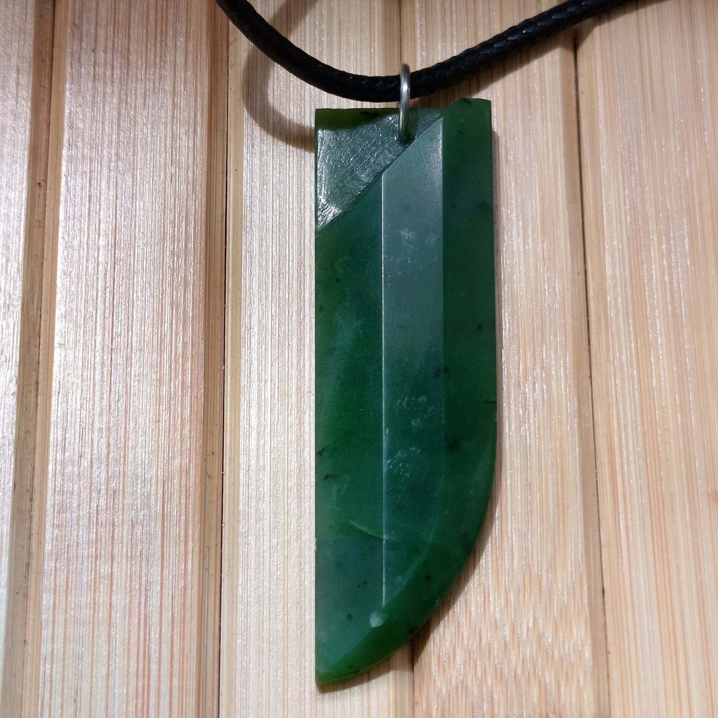 Jade Green Knife-Shaped Pendant