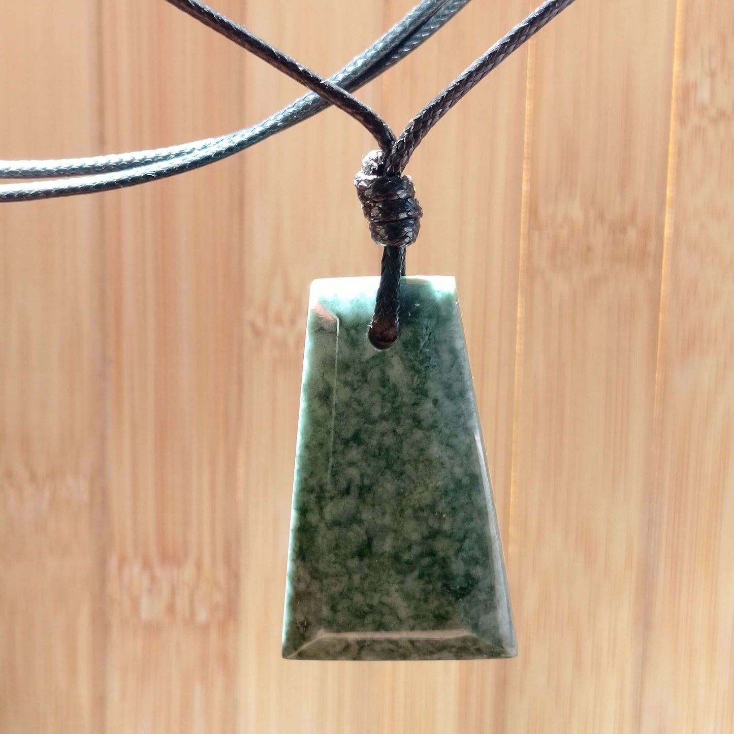 Blue Jade Geometric Pendant