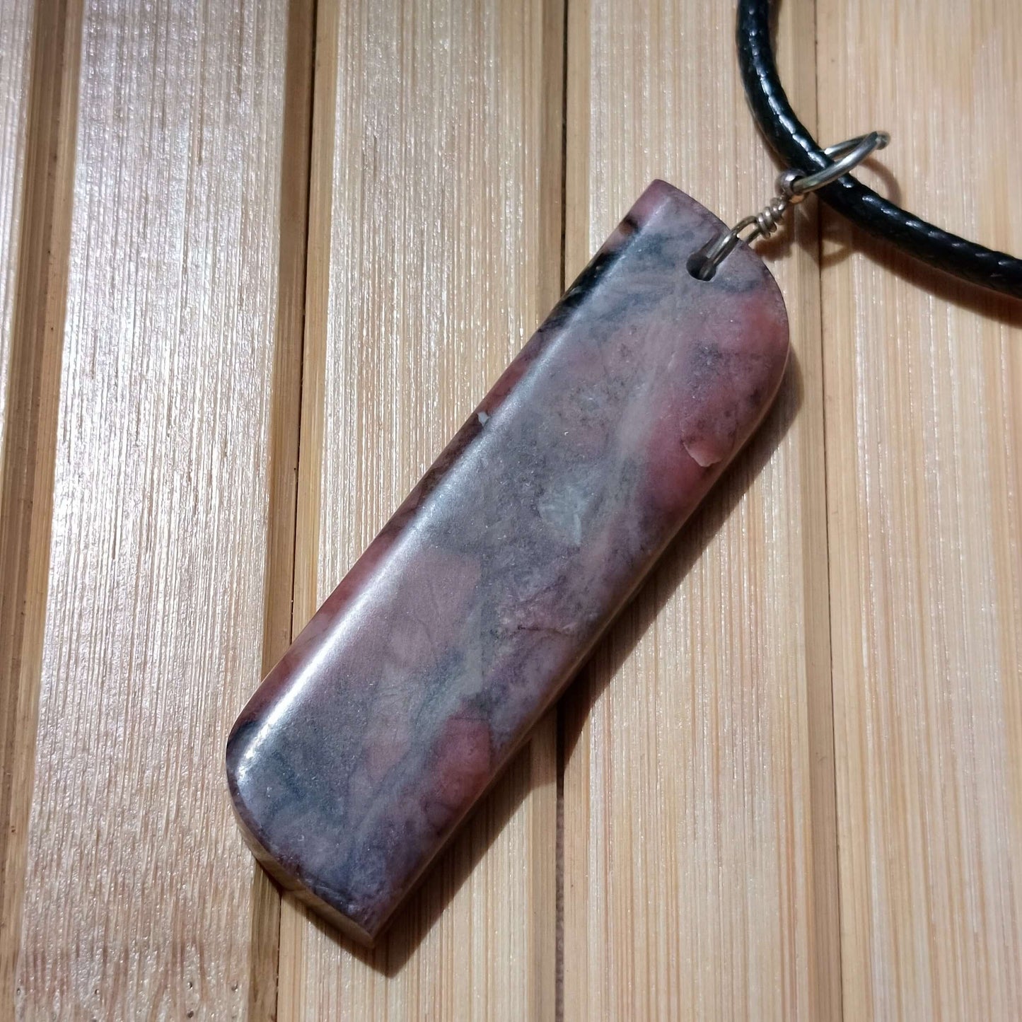 Rhodochrosite Drop Pendant