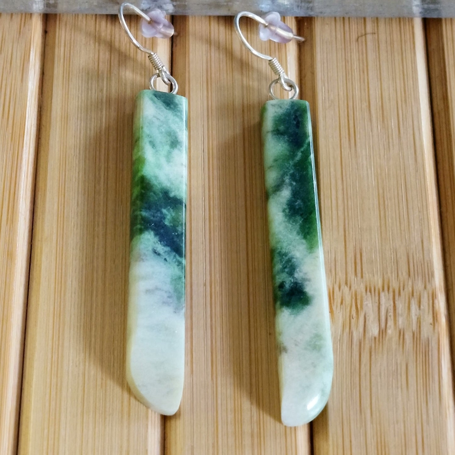 Diopside Gemstone Drop Long Earrings