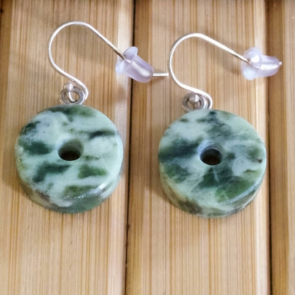 Diopside Gemstone Donut Earrings