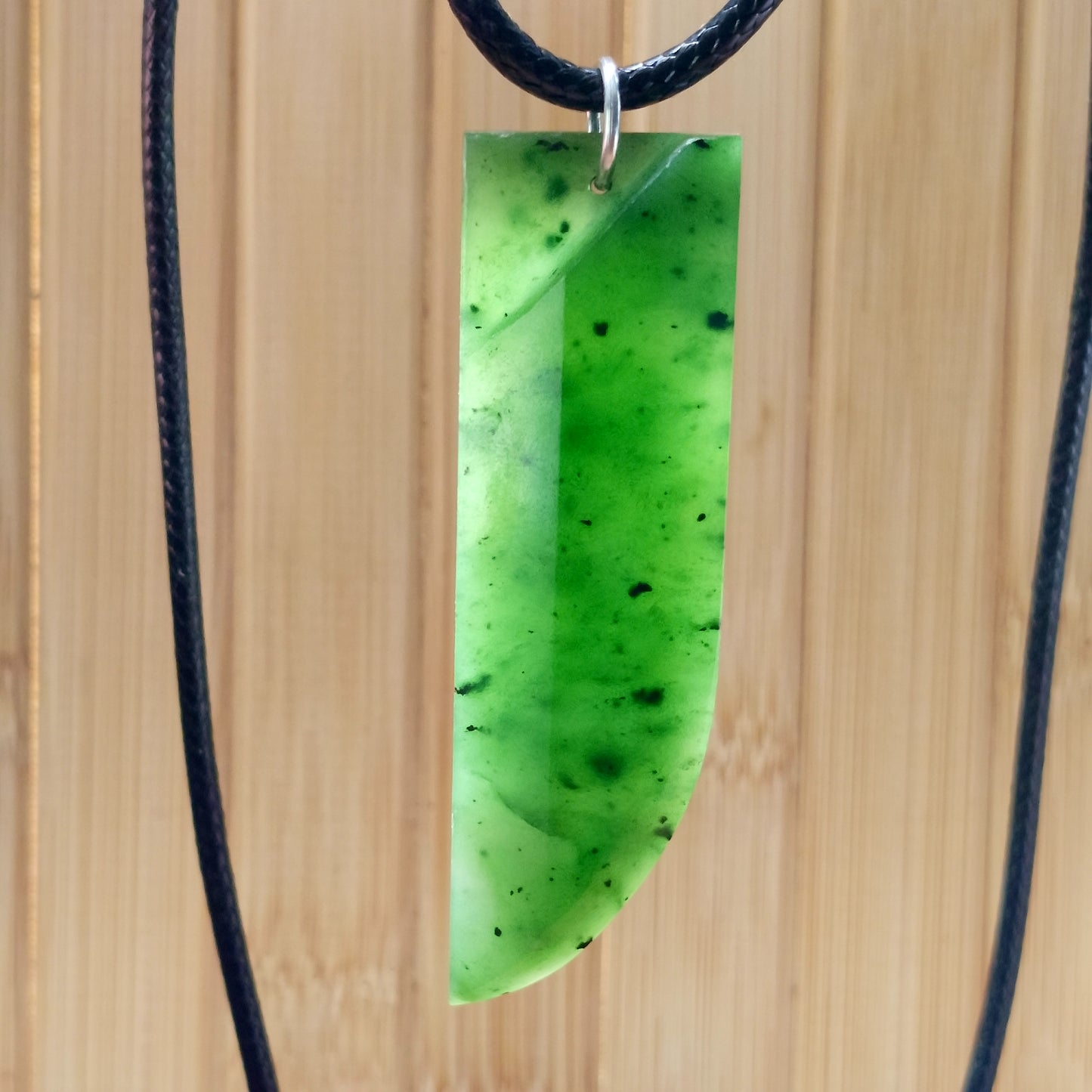 Jade Green Knife-Shaped Pendant