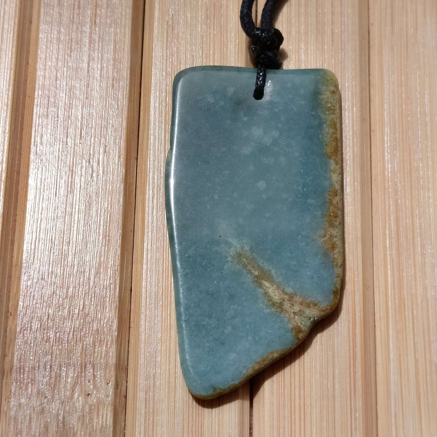 Blue Jade Live Edge Pendant
