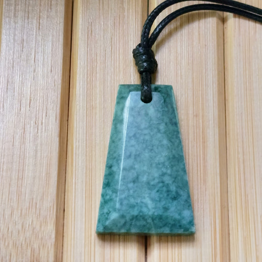 Blue Jade Geometric Pendant