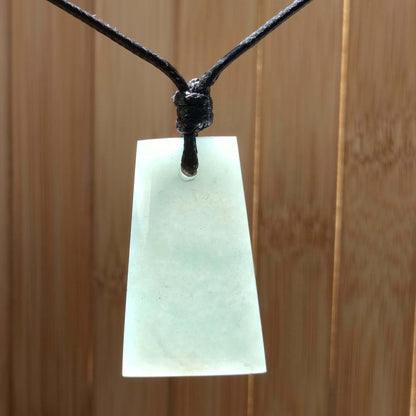 White Jade Geometric Pendant