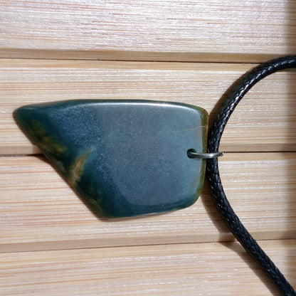 Blue Jade Live Edge Pendant