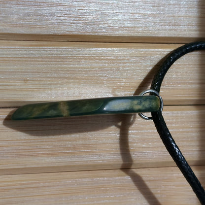 Blue Jade Live Edge Pendant